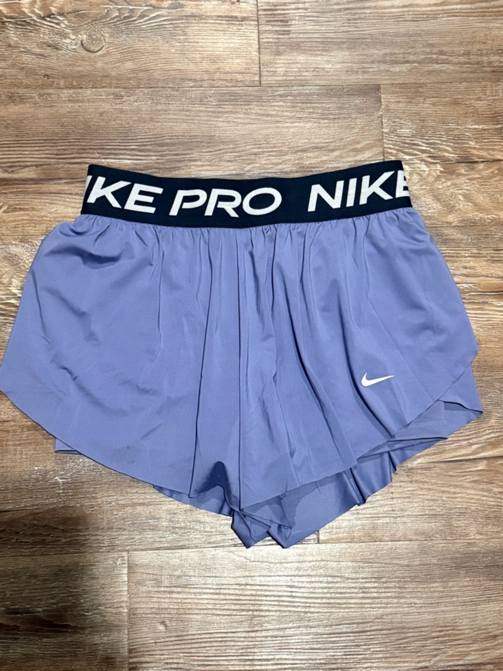Nike Girl’s Lavender Athletic Shorts with Black Elastic Waistband